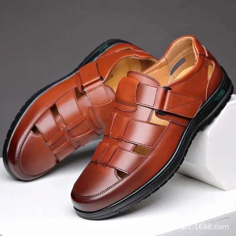 Genuine Leather Inside and Ou Casual Sandals Beach Shoes N020 image 2
