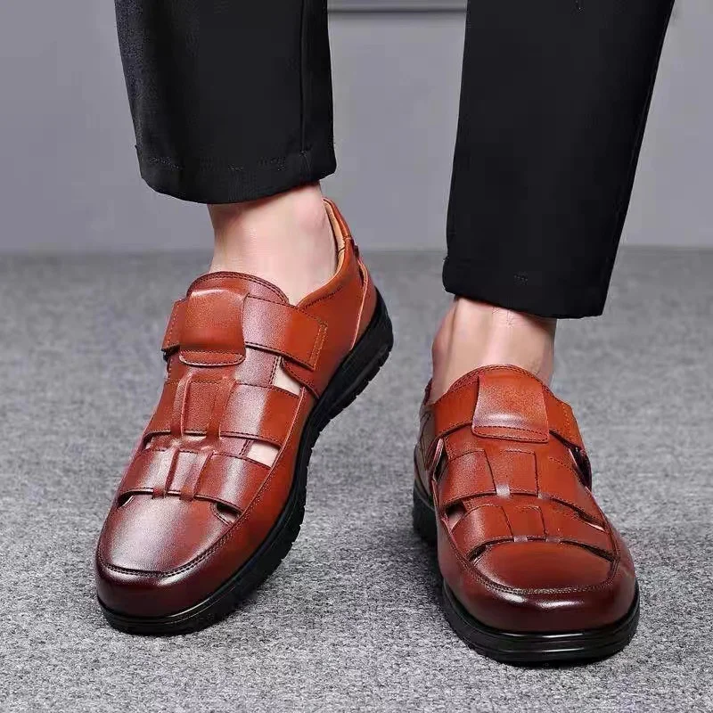 Genuine Leather Inside and Ou Casual Sandals Beach Shoes N020