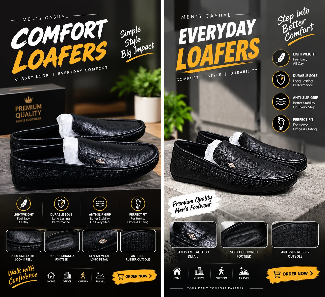 First Layer Cowhide Slip-on Shoes NFER148 image 3