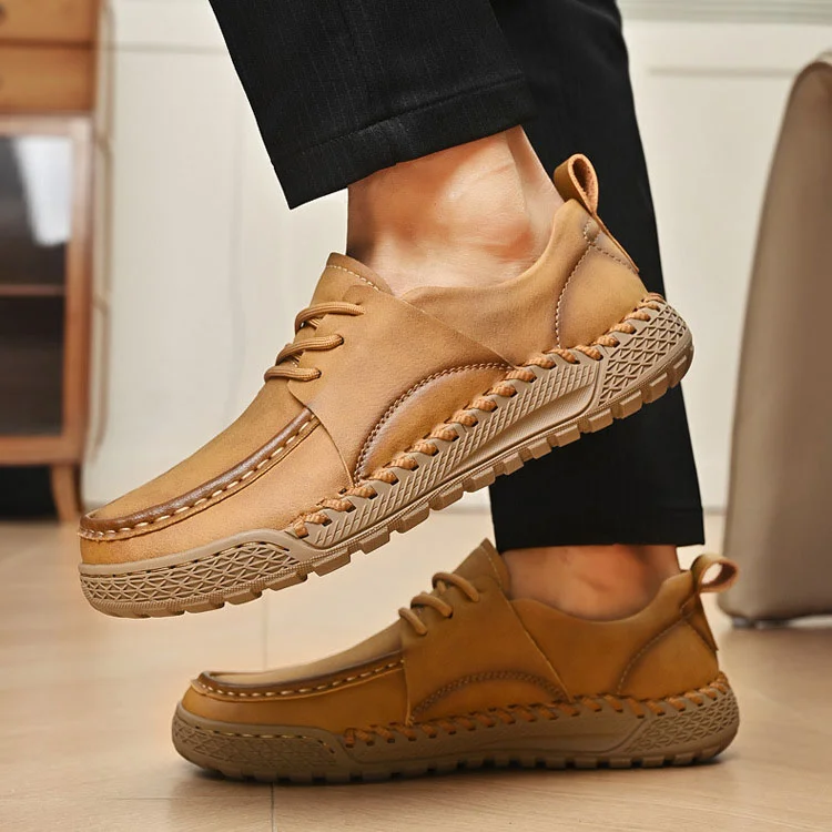 Low-top lace-up leather casual shoes NFER740 image 2