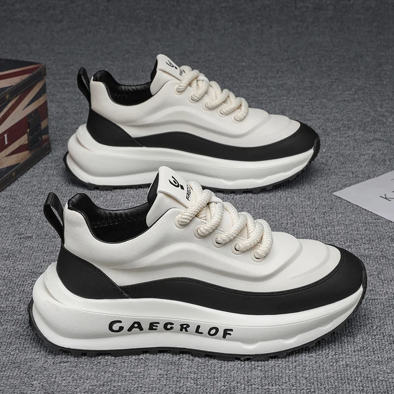 Thick-soled height-enhancing casual sneakers NFES167