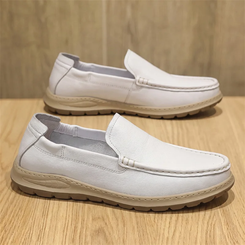 Genuine leather soft sole loafers NFER629