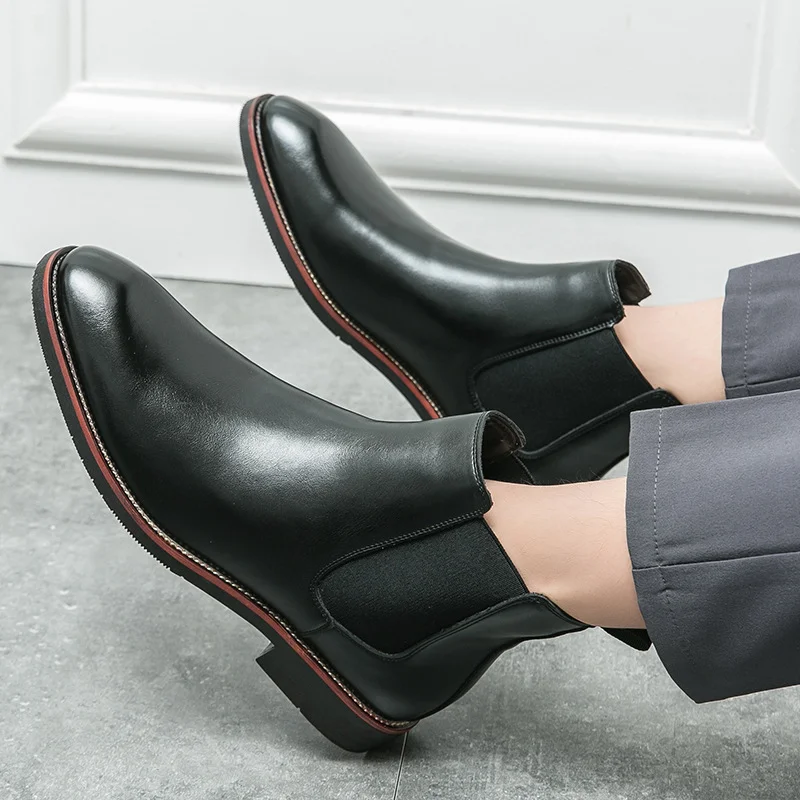 Breathable pointed toe short chelsea boots NFES174 image 3
