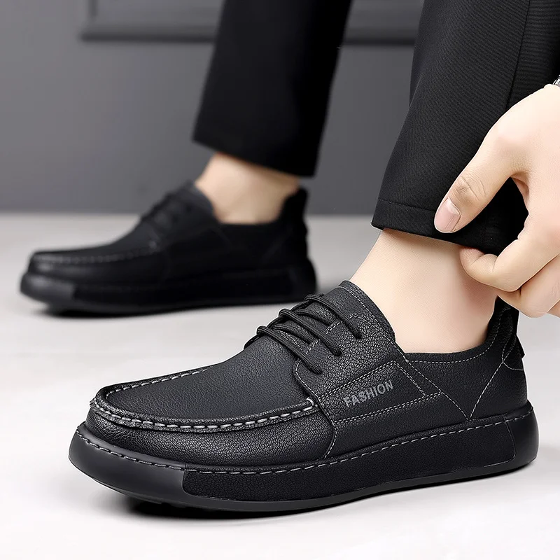 British style lace-up thick sole casual shoes NFER1471 image 3