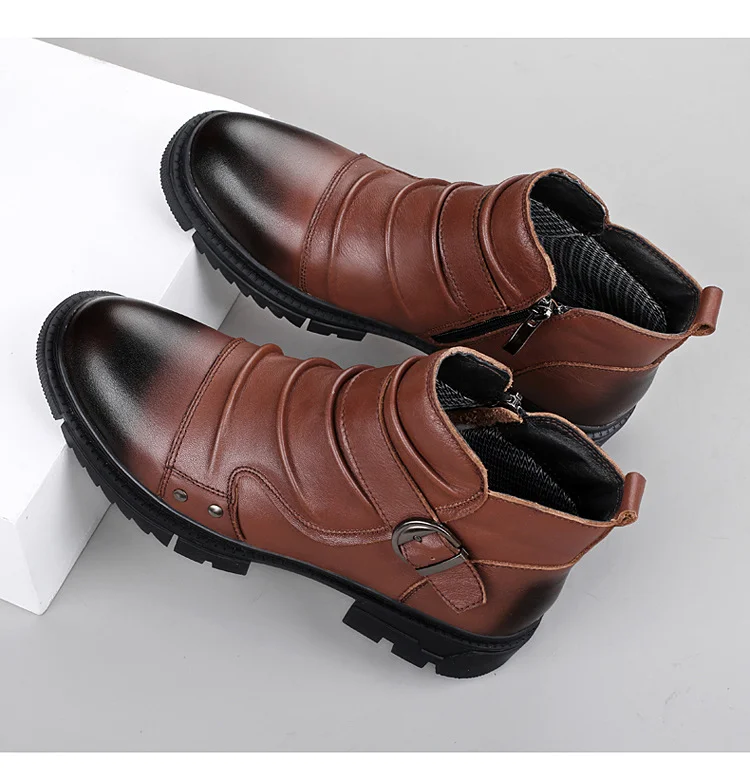 Genuine Leather Chelsea Boots NFER835 image 2