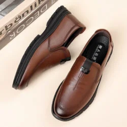 Genuine Leather Wear-resistant Soft-soled Casual Loafers NFER067 image 2