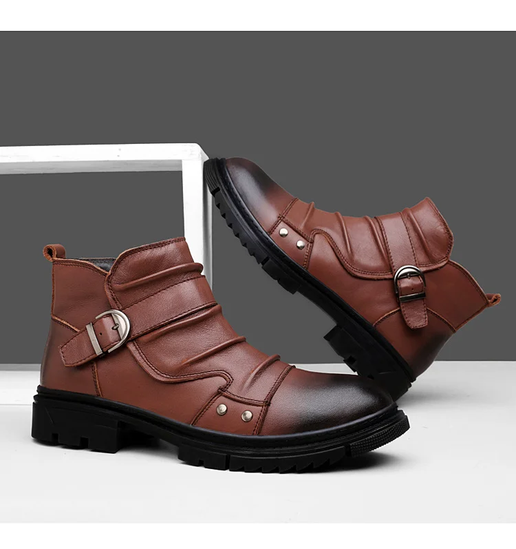 Genuine Leather Chelsea Boots NFER835 image 3