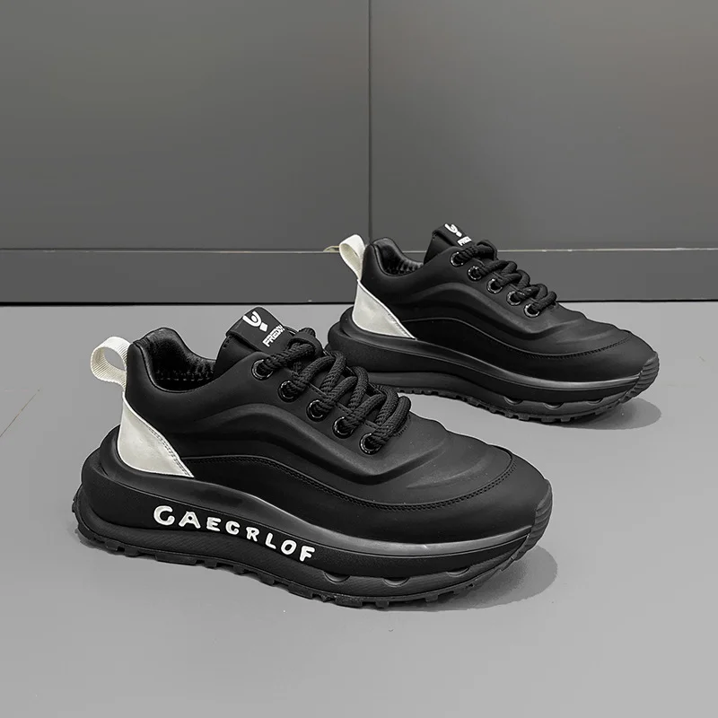 Thick-soled height-enhancing casual sneakers NFES167 image 4