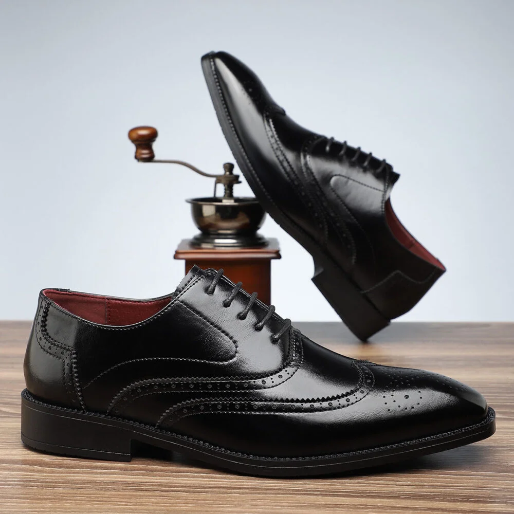 Oxford slip-on leather formal shoes NFER1473 image 2