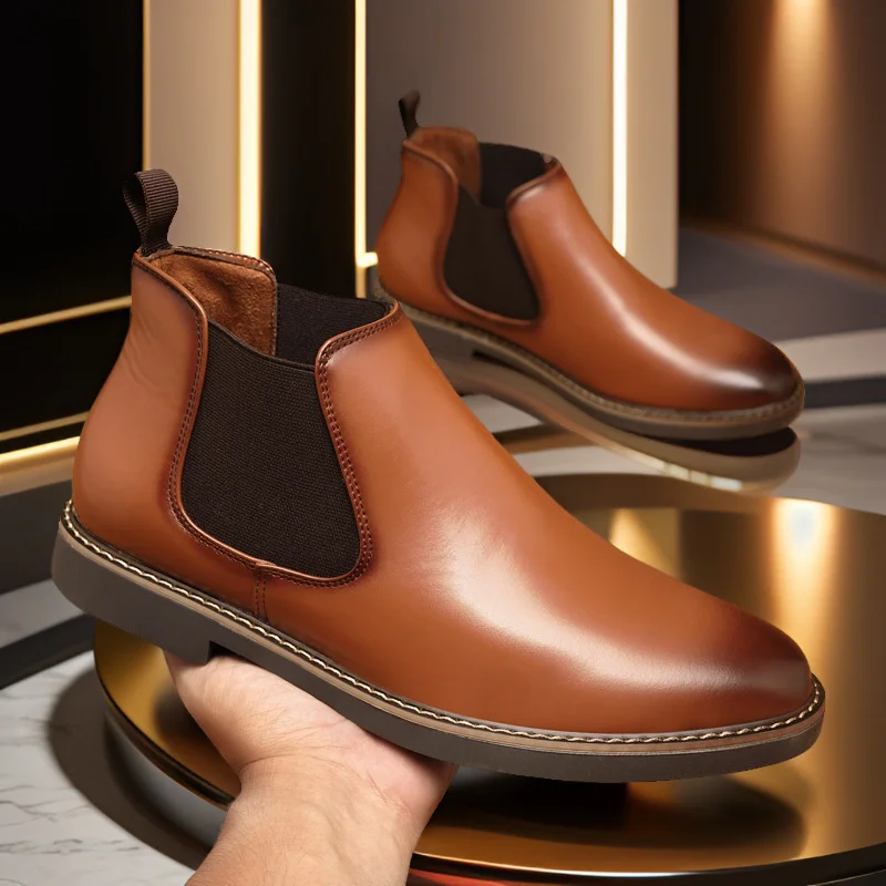 British style trendy slip-on chelsea boots NFER38