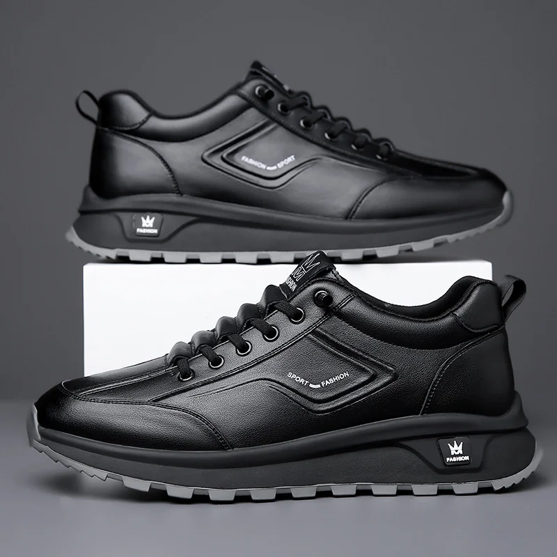 Round head cotton leather casual shoes NFES162