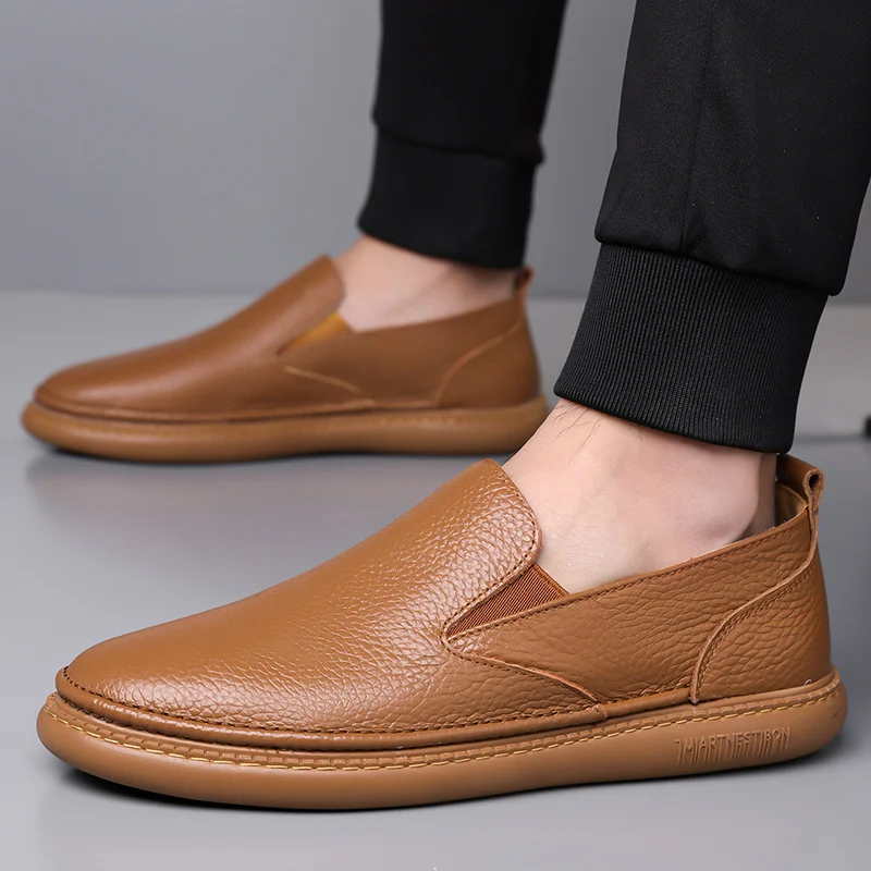 First Layer Cowhide Slip-on Shoes NFER072 image 2