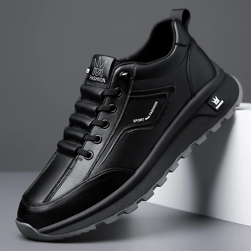 Round head cotton leather casual shoes NFES162 image 3