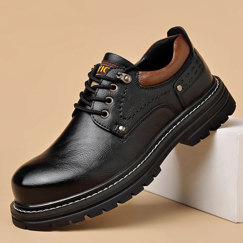 Spring British Style Thick-Soled Casual Derby Shoes NFER102 image 4
