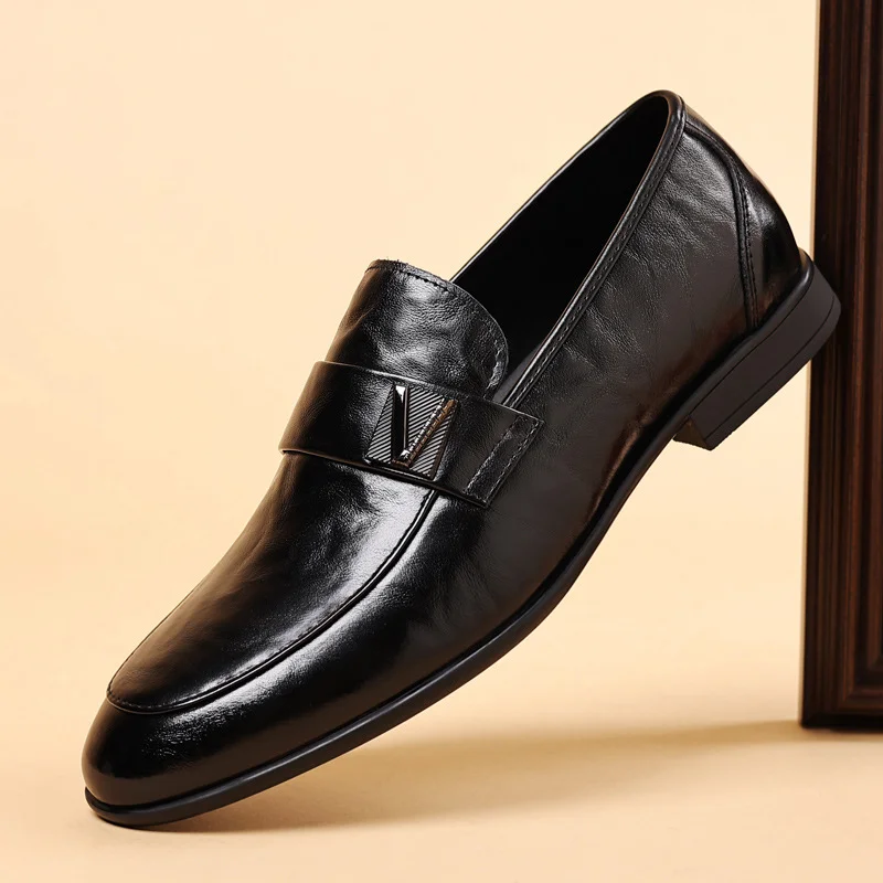 Genuine leather soft sole breathable loafer NFER44 image 3