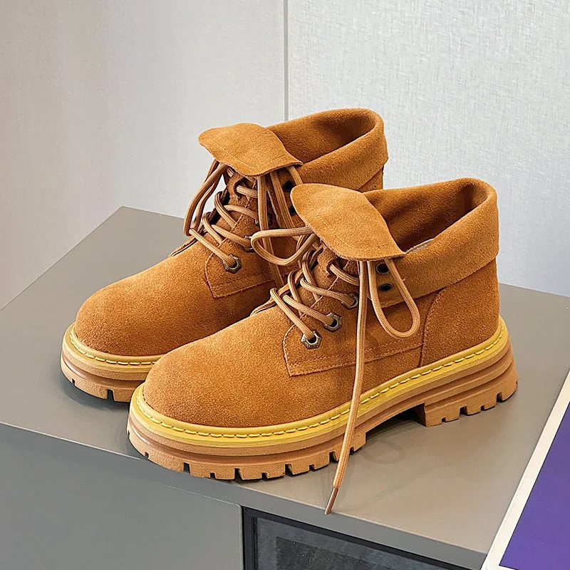 Genuine Leather Comfortable Martin Boots NFEN03 image 2