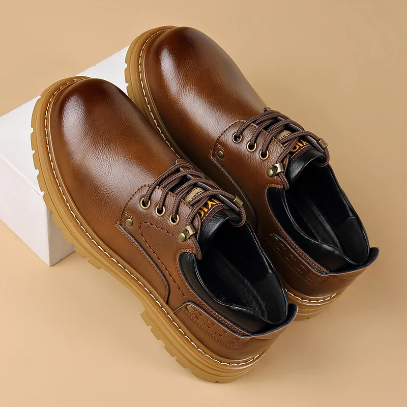 Spring British Style Thick-Soled Casual Derby Shoes NFER102 image 3