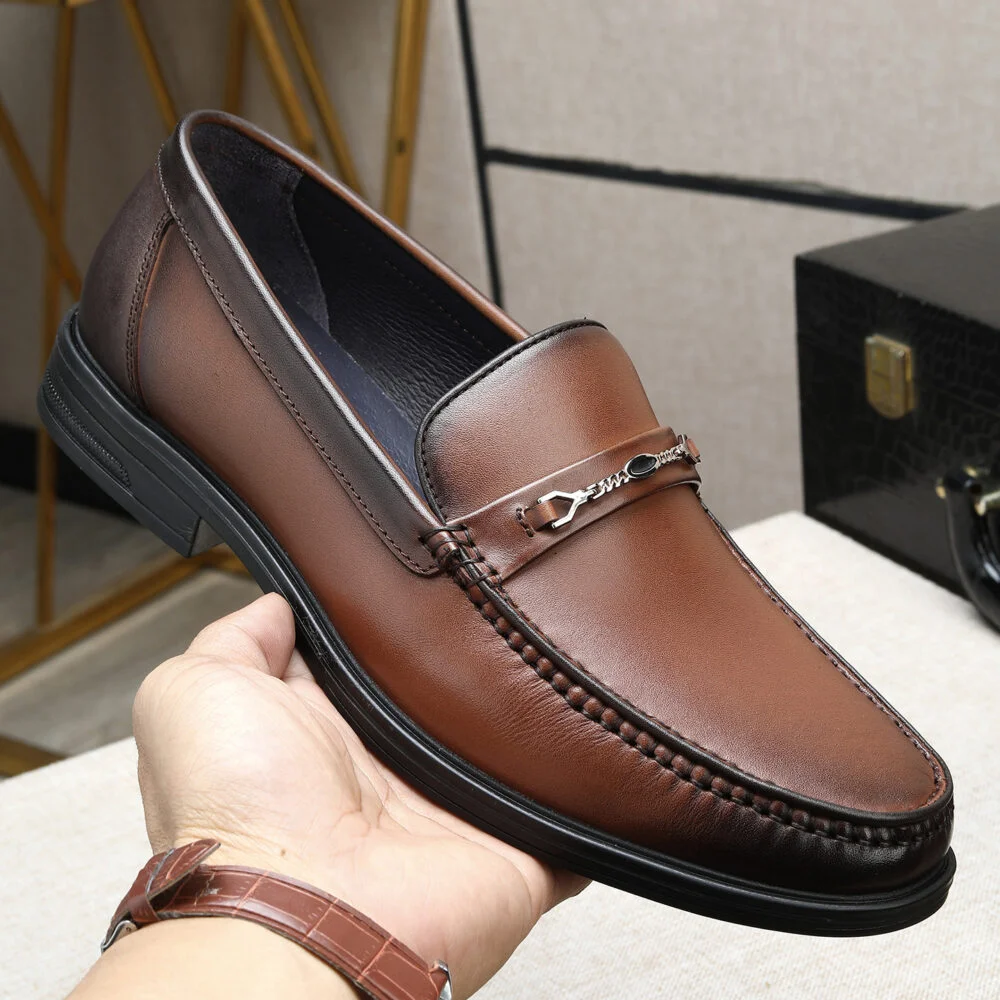 Business Casual Leather Shoes Low Heel Comfortable Professional Work Shoes Wholesale NFER1512