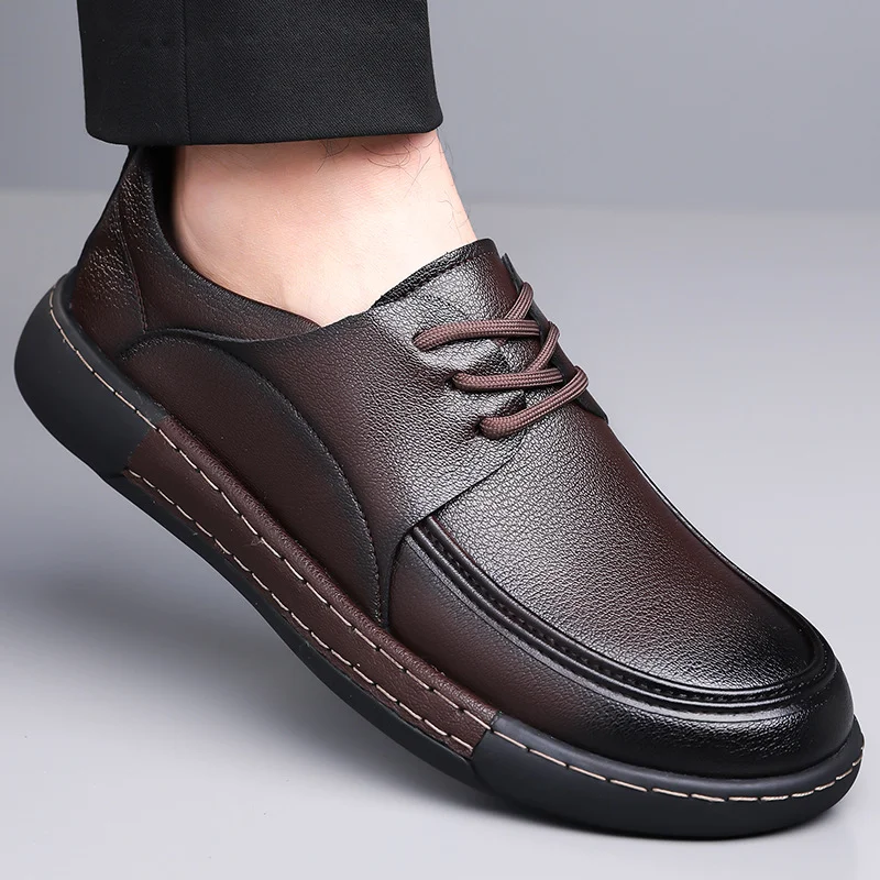 Lace-Up Soft Bottom Breathable Business Casual Shoes NFER044 image 2