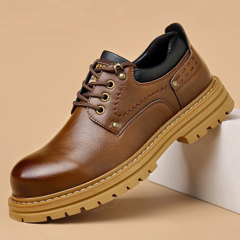 Spring British Style Thick-Soled Casual Derby Shoes NFER102 image 2
