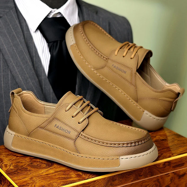 British style lace-up thick sole casual shoes NFER1471 image 2