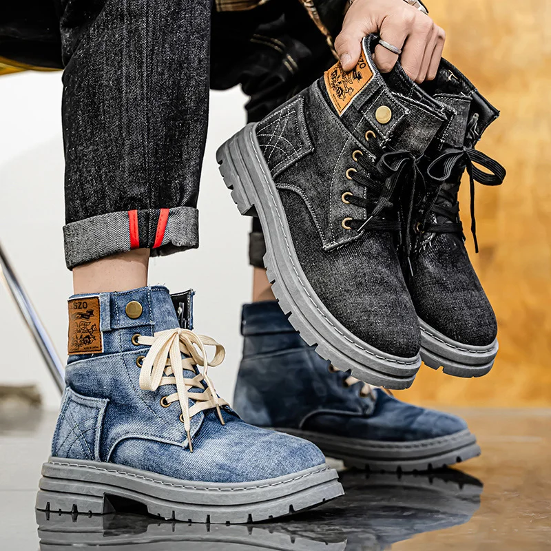 Versatile Denim Martin Boots NFER1653 image 2