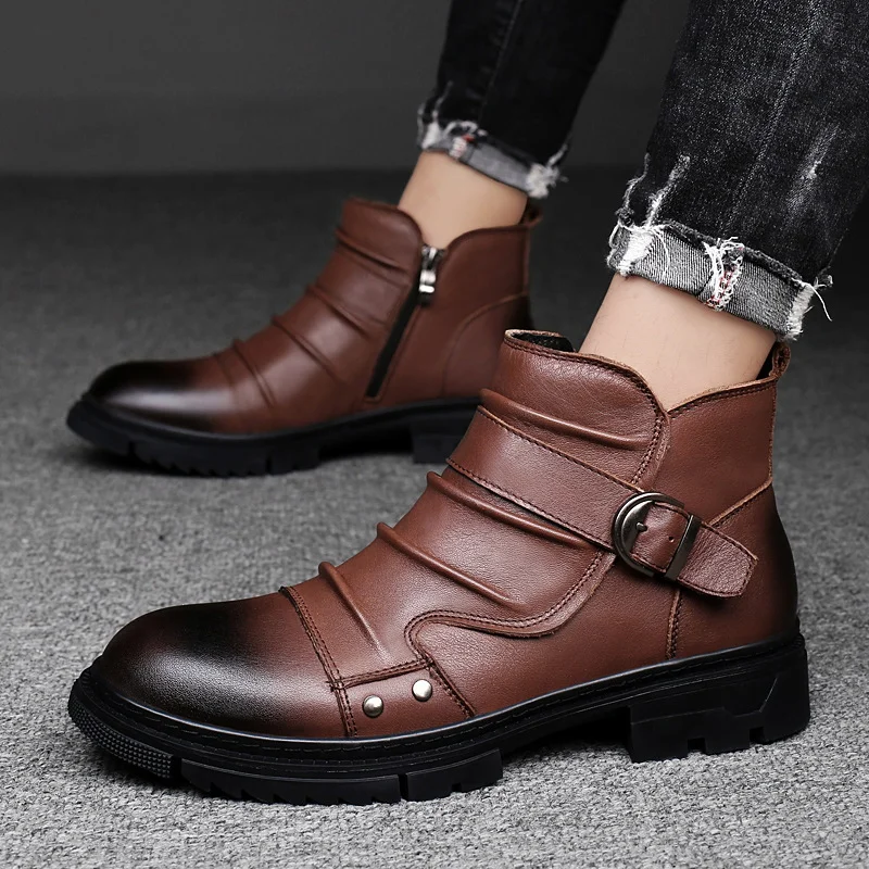 Genuine Leather Chelsea Boots NFER835